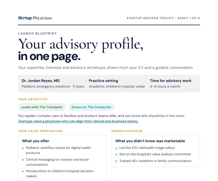Sample page: Launch Blueprint